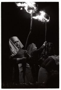 Torch bearers with Tutankhamun's float