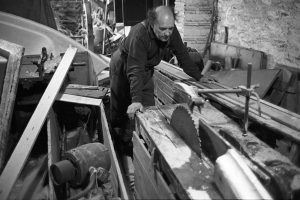 Boat builders workshop belonging to the Badcock brothers by James Ravilious