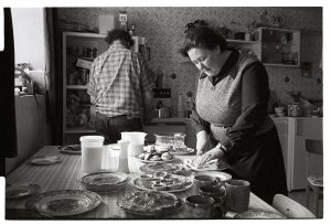 Anne Vallance making a christening tea by James Ravilious