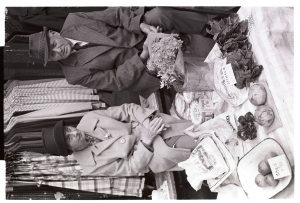 Produce stall by James Ravilious