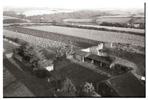 Early morning from Ashreigney church tower by James Ravilious
