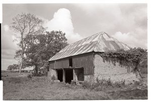 Cob barn below Henacroft by James Ravilious