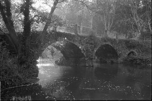 Homeland Bridge on the River Taw near Eggesford by James Ravilious